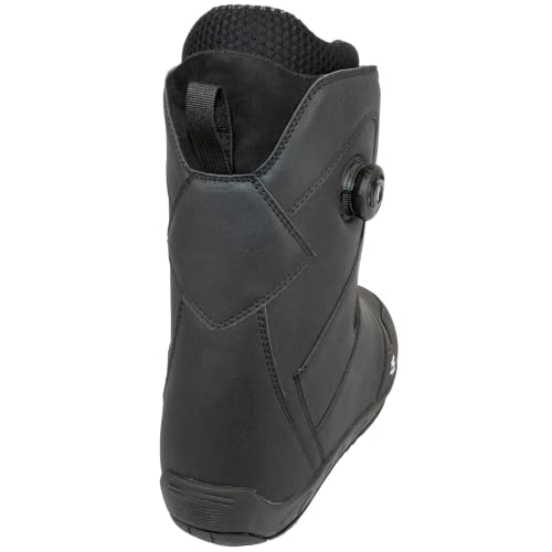 Image of 5th Element Men's Lace and Dial Snowboard Boots, Lace Black, 6 | Waterproof Liner, Secure Fit, Rubber Outsole, Designed for Beginner and Intermediate All-Mountain Snowboarders