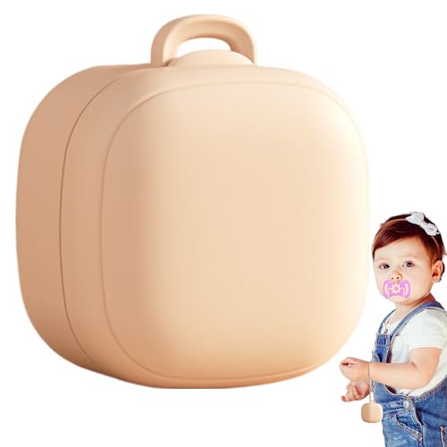 TILEZE - Funda de silicona para chupete de silicona portátil, bolsa de viaje de silicona, bolsa de viaje de silicona para chupete, bolsa de viaje, funda portátil para caminar, niños y niñas