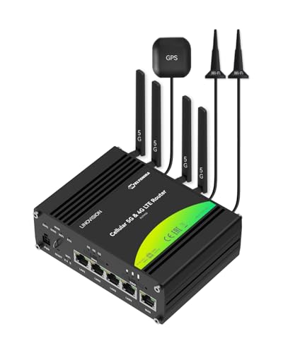 Image of LINOVISION Industrial Teltonika 5G Cellular Router RUTM50 and 5G LTE MIMO Combo 7-in-1 Antenna