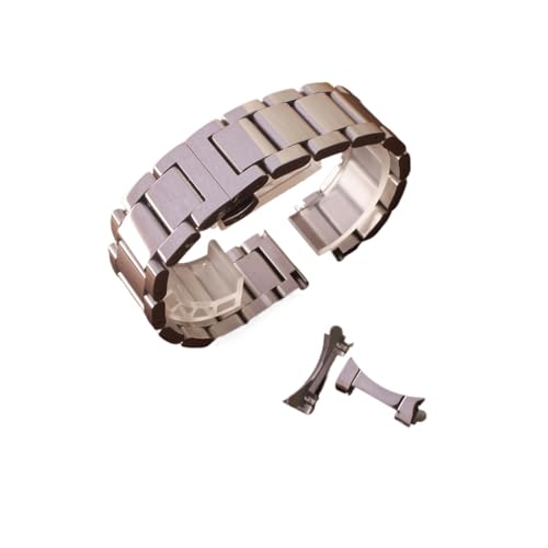 Bracelets de montre en acier inoxydable poli à extrémités incurvées