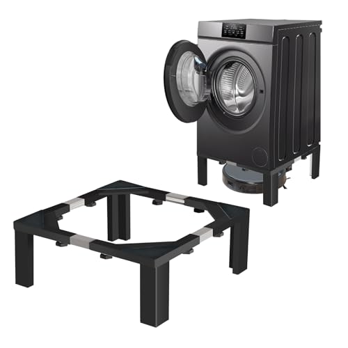 Zsytbyyds Heavy Duty Stainless Steel Laundry Pedestal - 12" Height Universal Washer & Dryer Stand for Front Load Machines, Ice Maker, Samsung/LG - Durable Appliance Base with Non-Slip Feet