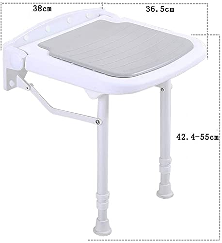 Tabouret de douche pliant avec coussin confortable et structure robuste 300kg