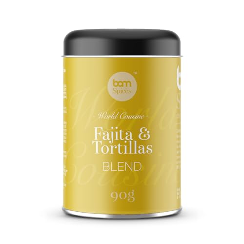 BAM Fajita y Tortillas, Mezcla de Especias para Fajita y Tortillas, Ideal para Carnes y Verduras, Mezcla de Condimentos, 90 g