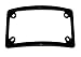 Curved Motorcycle License Plate Frame - Black