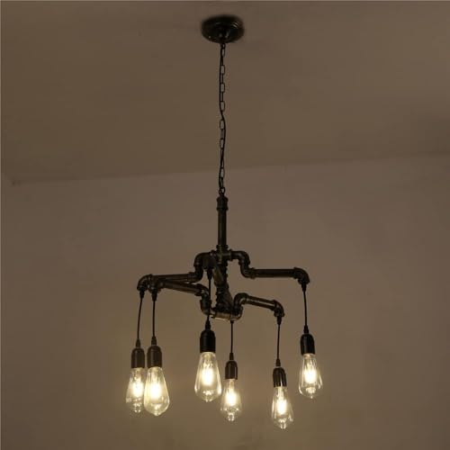 Lustre rustique en métal E27 avec suspension réglable Chaud Wisdom - 2