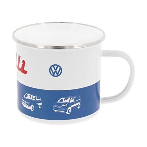 Taza de Café metálica Esmaltada Brisa VW Collection Volkswagen Furgoneta Hippie Bus T1 Van Cover