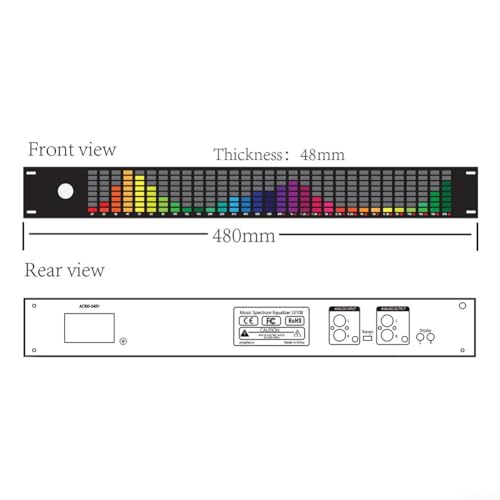 Ecualizador digital de 15 bandas, doble canal, con analizador de espectro y control remoto miniatura 3
