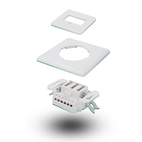 BIGtec TAE Dose Telefondose Unterputz NFF UP Anschlussdose 3x6-polig signalweiß weiß Telefon DSL-Splitter Fax Modem Router Anrufbeantworter