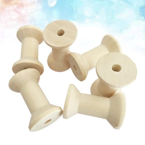 Rodillo de bobinas de madera natural pulida para artes creativas MAGICLULU 6