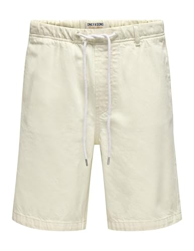 Short homme white Only & Sons Onsfade Strings en denim blanc