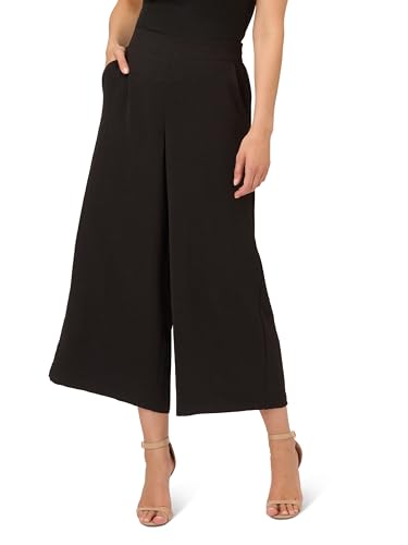 Adrianna Papell Women's Textured Wide Leg Pull on Pant W/Slit Pockets