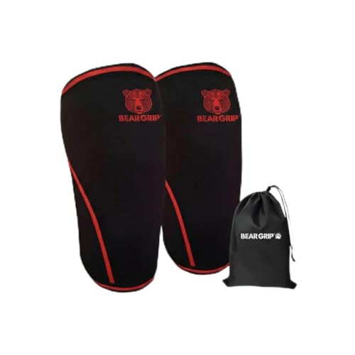 Genouillères 7mm BEAR GRIP Premium S avec stabilisation accrue pour squats lourds
