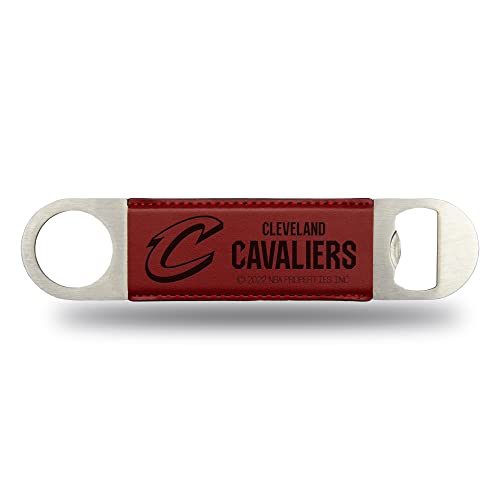 Rico Industries NBA Basketball Cleveland Cavaliers Maroon Faux Leather Laser Engraved Bar Blade - Great Beverage Accessory for Game Day