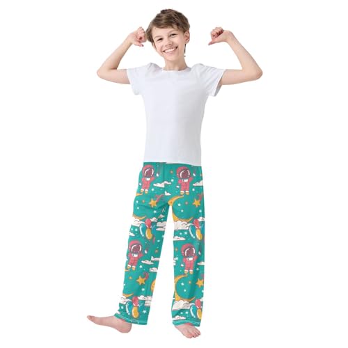Cute Fox Astronauts Balloon Boys Pants for Kids Jogger Pants with Pockets S-XL2