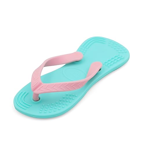 Image of Smily Mia Flip-Flop Baby Teething Toys, Silicone Baby Teether For 3M+, Chewing Toys for Babies Teething Pain Relief,Silicone Baby Shoes,left foot Blue