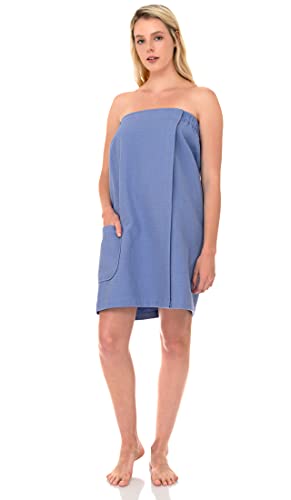 TowelSelections Envoltura de toalla de baño y ducha para mujer - morado - S-M