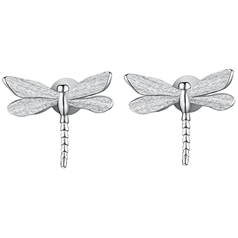 Springlight Pendientes de plata de ley S925 de libélula para mujer Cover
