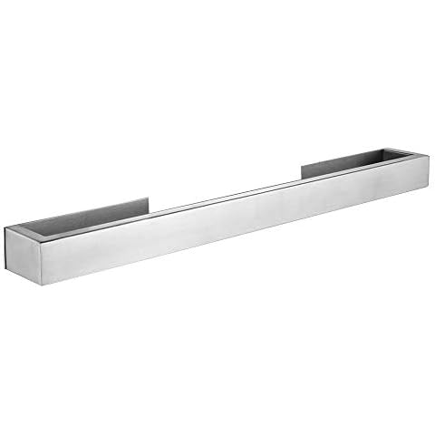 Biutimarden 30cm Self Adhesive Bathroom Towel Rail Towel Bar Towel Rack SUS 304 Stainless Steel Towel Holder for Bathroom and Kitchen Brush Finish Cover