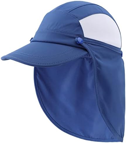 Magracy Outdoor Kids Sun Protection Cap Mesh UPF50+ Neck Flap Hat Quick Dry Sun Hats