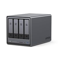 UGREEN NASync DXP4800 4-Bay NAS Server, Intel N100 Quad-Core, 8GB DDR5, 2×2,5GbE LAN, 2×M.2 NVMe-Steckplätze, 4K HDMI, Kompatibel mit Drittanbieter NAS Festplatten/HDD für Heim & Büro (Diskless)
