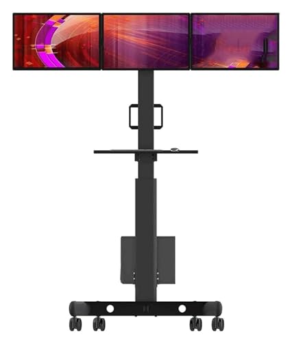 Soporte móvil para TV con ruedas ajustable y seguro miniatura 3