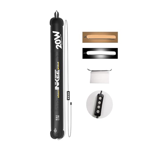 Image of INKEE Inflatable LED Tube Light GCA20U,20W USB BI-Color Temperature Tube Lights with 2700K,4000K,5600K and 6500K 320 Full-Spectrum Lamp Beads CRI 95+ Photography Light Stick