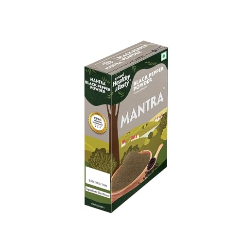 Image of Emami Healthy & Tasty Mantra Black Pepper /Kali Mirch Powder, Natural, No Added Colour & Preservatives 100g