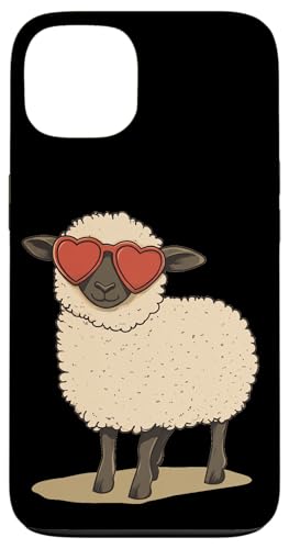 Lustiges Schaf Lamm mit coolem Herz Sonnenbrille Outfit Hülle für iPhone 13