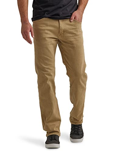 Image of Wrangler Authentics Men's Big & Tall Classic 5-Pocket Regular Fit Jean, Khaki Flex, 44W X 32L, Khaki, 44W x 32L
