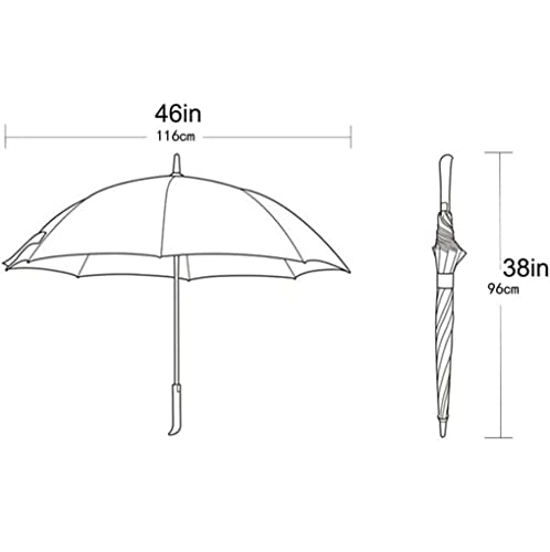 Paraguas para lluvia automático a prueba de viento con mango de madera 3