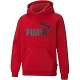Kängurutasche PUMA Jungen, ESS Big Logo Hoodie FL B Pullover, Schwarz, 176