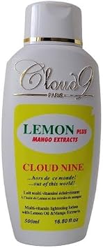 Cloud Nine Paris Lemon Plus Mango Extracts Brightening Body Lotion, Multi-Vitamin Lightening, 500ml