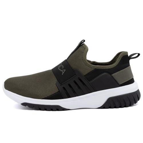 Image of Nautica Men's Slip-On Sneakers - Casual Fashion Shoes for Walking, in Medium & Wide Widths