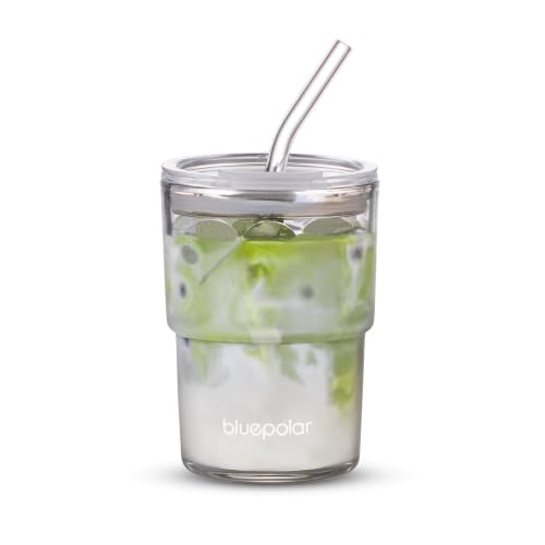 BLUEPOLAR 13oz/400ml Glass Water Tumbler with...