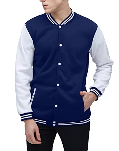 Image of Yuji Itadori Mens Varsity Jacket Baseball Letterman Bomber Jacket Fleece Long Sleeve Coat Casual Clothing XXS-3XL