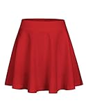 Zaclotre Skorts Skirts for Girls Elastic High Waisted Tennis Skirt with 2 Pockets Athletic Golf Workout Sports Shorts Red