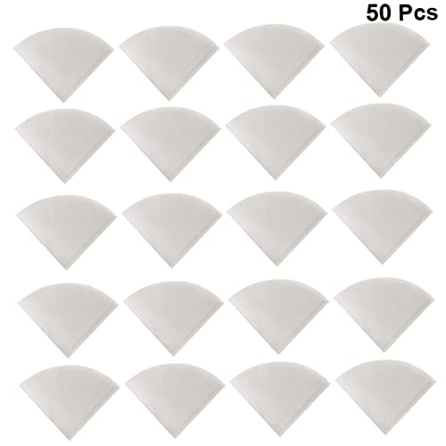 Pretyzoom SISJHE07Z11RS21MIPXG7GI 50Pcs Cone Coffee Filters Natural Coffee Filters Coffee Filter Paper Dollhouse Basket Inflatable Mannequin Qualitative Filter Paper Coffee Machine Round White thumb #4