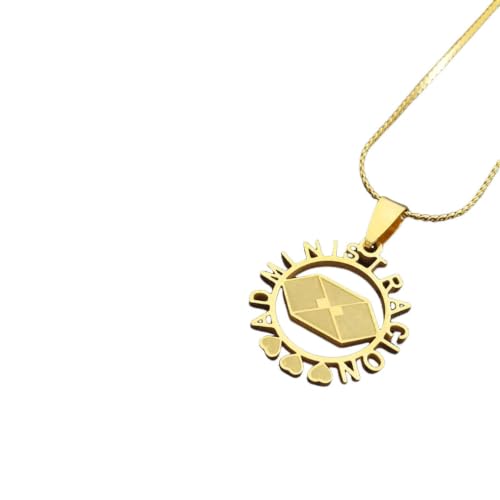 Collier tendance ADMINISTRACION la déclaration de cœur gravée dans une chaîne de clavicule dorée