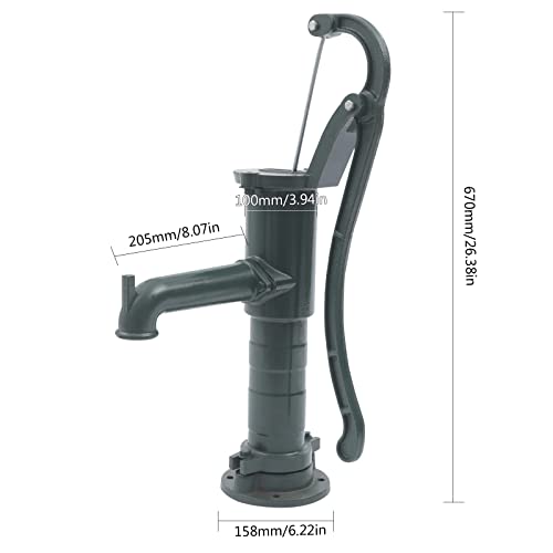 Pitcher Pump Hand Well Pump Manual Deep Water Pump Handheld Pump Pitcher Cast Iron For Outdoor Yard Garden #TOP1