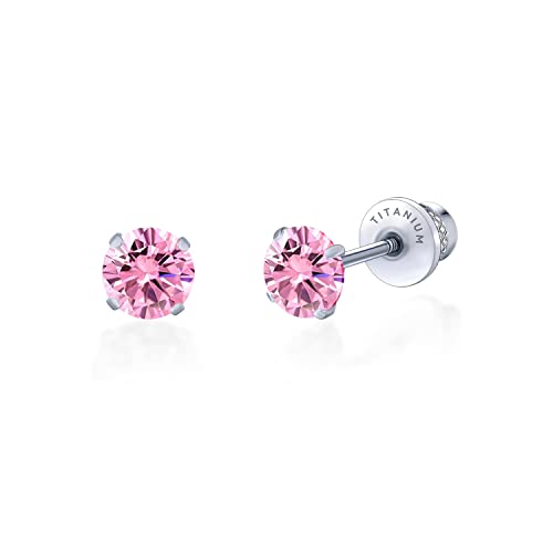 Limerencia Boucles d'oreilles Femme, Hypoallergénique boucle doreille Titane pour Femmes Hommes, 5mm CZ Tragus 20G Helix Piercing Médical en Titane pour...