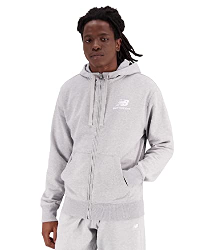 New Balance Essentials Herrenjacke aus Frottee mit Logo, gestapelt