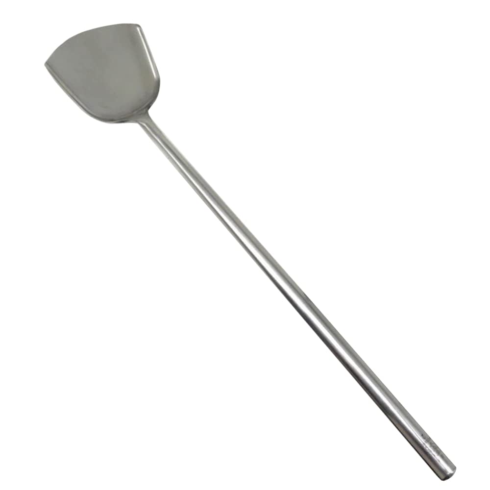 Edelstahl ausgedehntes Griff, Eisenspatel Küche Kochen Schaufel, verlängerter Griff Edelstahl Spatel Hotel Kantine Rührbrüche Löffel,L：60cm,W：13cm