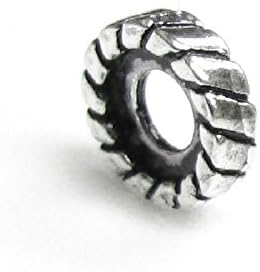 Dreambell 6 pcs .925 Sterling Silver Round Spacer Ring Bead 5.5mm Connector/Findings/Antique