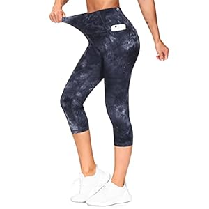 THE GYM PEOPLE Women’s High Waist Tummy Control Capris Leggings
