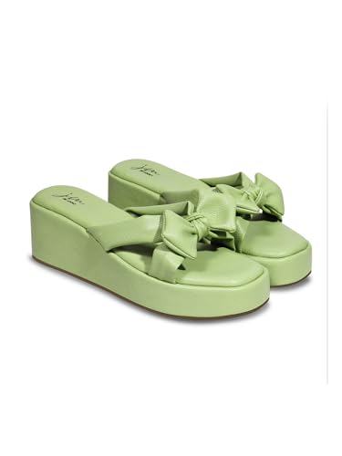 Image of JM LOOKS Women's Open Toe Platform Wedge Sandals | Fashionable with Unique Upper Detail