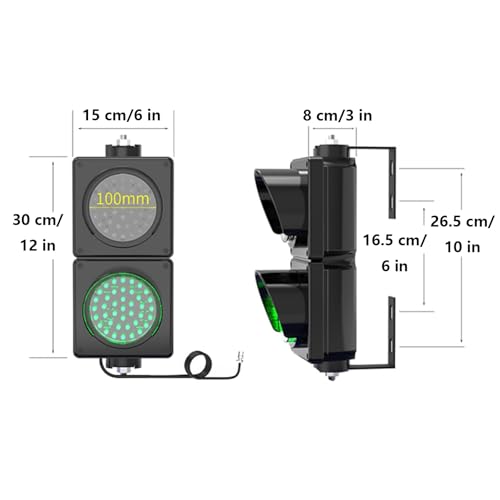 Feux de circulation à LED rouge et vert avec télécommande longue portée 1000m - 3