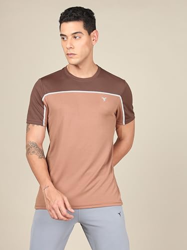 Image of TECHNOSPORT Men's Polyester Slim Fit Active T-Shirt - (MTP706 P) Pack of 1