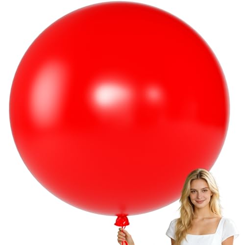 KALOR Red Giant 36 Inch 9pcs Large Latex Balloons