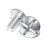 Flachrundschrauben mit großem Kopf M4X8 100 Stück NF E 25-129 A2 Edelstahl rostfrei, niedriger Kopf, Doppelschlitz