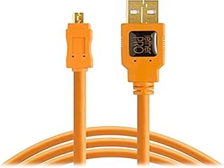 Tether Tools TetherPro USB 2.0 A/Mini-B 8 Pin USB Cable 15 inches ORG [TET-CU8015-ORG]